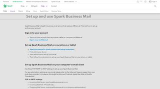Set up Spark Business Mail | Spark NZ