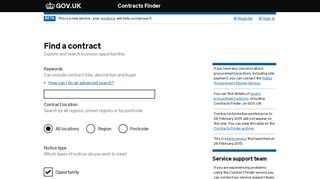 Contracts Finder - UK