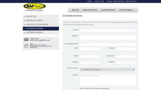 Customer Helpdesk - BAF India