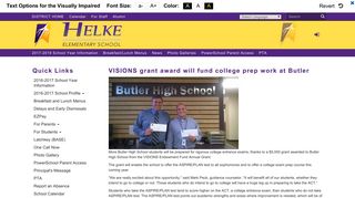 VISIONS grant award will fund college prep work at Butler - Helke ...