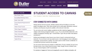 Student Access to Canvas | Butler Community College