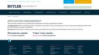 Application Management - Admission - Butler University