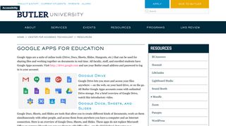 Google Apps for Education | Butler.edu - Butler University