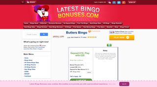 Butlers Bingo | €/£25 Bingo Sign Up Bonus - Latest Bingo Bonuses