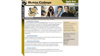 Registration - Current Students - Butte College