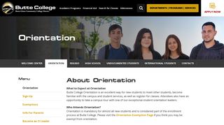 Orientation - Butte College