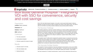 Box Butte General Hospital - Integrating VDI with SSO for ... - Imprivata