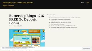 Buttercup Bingo | Play £15 FREE bingo Online No Deposit Required!