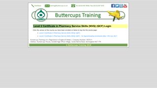 Level 2 NVQ Login Page - Buttercups Training