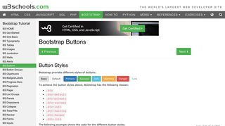 Bootstrap Buttons - W3Schools