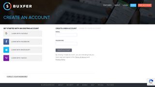 Create an Account - Buxfer