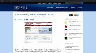 BuxP (BuxP.org) is it Scam or Legit - Review - Elite PTC Business