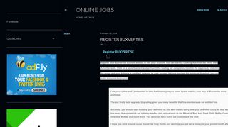 Register BUXVERTISE - Online Jobs