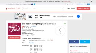 Buy As You View [BAYV] Customer Service, Complaints and Reviews