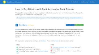 11 Ways to Buy Bitcoin with Bank Account or Transfer (2019 Guide)