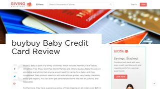 buybuy Baby Credit Card Review – Giving Assistant