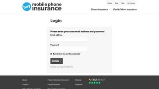 Login - Buy Mobile Phone Insurance
