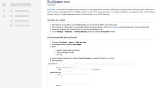 BuyCpanel.com - HostBill Docs - HostBill Documentation