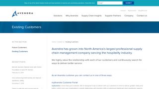 Avendra Current Customers Portal | Avendra Procurement Solutions