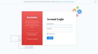 Account Login | BuySellAds