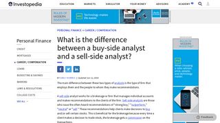 What is the difference between a buy-side analyst and a sell-side ...