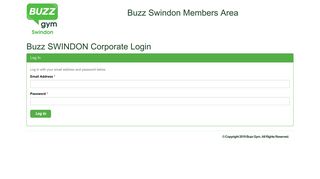 Buzz SWINDON Corporate Login - Buzz Gym Members Area