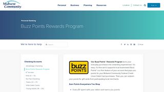 Buzz Points Rewards Program - Midwest Community