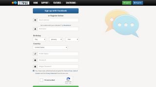 Buzzen Chat - Register Account