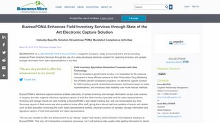 BuzzeoPDMA Enhances Field Inventory Services through State of the ...