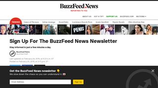 Sign Up For The BuzzFeed News Newsletter