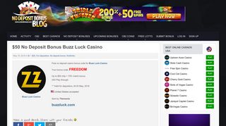 $50 No Deposit Bonus Buzz Luck Casino - 19.05.2018