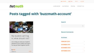 buzzmath-accountNetmath | Netmath