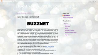How to Sign up the Social media: how to sign in Buzznet