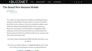 The Brand New Buzznet Mobile