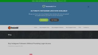 Buy Instagram Followers Without Providing Login Access - Buzzoid