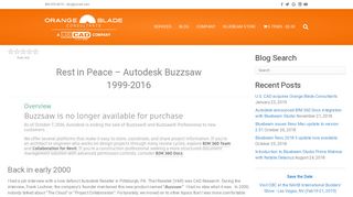 Rest in Peace - Autodesk Buzzsaw, the original cloud app for ...