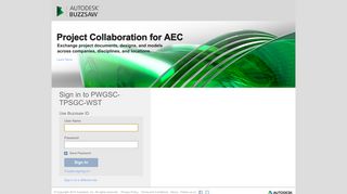 Sign in to PWGSC-TPSGC-WST - Autodesk Buzzsaw