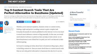 Top 9 Content Search Tools That Are Perfect Alternative to BuzzSumo ...