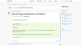 How do I log in to Buzzword. I can't find it. | Adobe Community ...