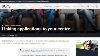 Linking applications to your centre | Undergraduate | UCAS