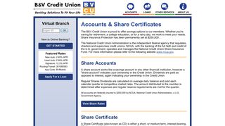 Accounts - B&V Credit Union