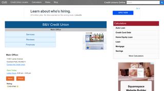 B&V Credit Union - Overland Park, KS - Credit Unions Online