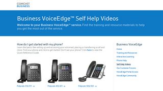 Business VoiceEdge™ Self Help Videos - Comcast Business
