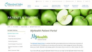 MyHealth Patient Portal - Blanchard Valley Health System