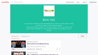BVIU TAC Events | Eventbrite