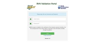 Welcome to NIBSS:: BVN Validation Portal