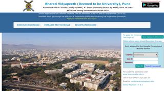 Bharati Vidyapeeth (Deemed to be University) | Online Admissions