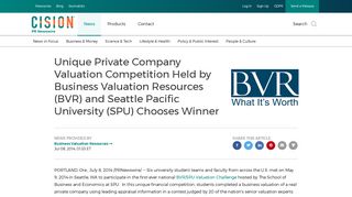 Unique Private Company Valuation Competition Held by Business ...