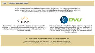 BVU-OptiNet - Sunset Fiber - BVU Authority