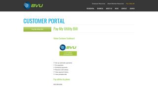 Pay Utility Bill - BVU Authority: Electricity, Water & Wastewater